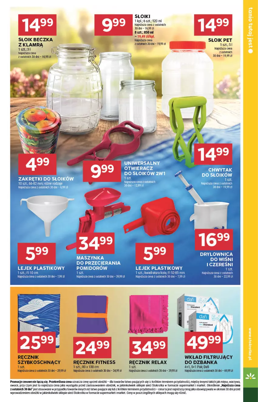 Gazetka promocyjna Stokrotka - Supermarket - ważna 26.06 do 02.07.2025 - strona 43 - produkty: Maszynka, Mięso, Otwieracz, Owoce, Ręcznik, Szynka, Warzywa