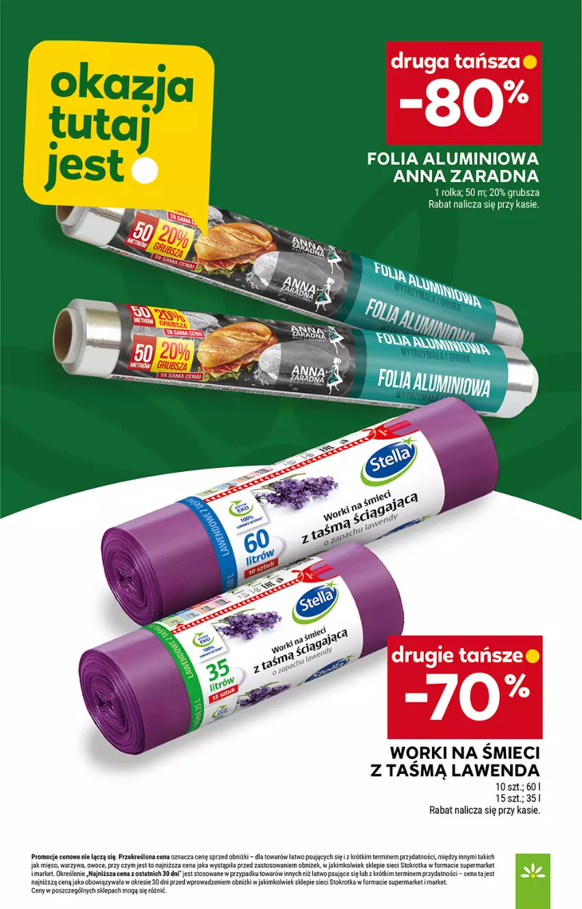 Gazetka promocyjna Stokrotka - Supermarket - ważna 26.06 do 02.07.2025 - strona 50 - produkty: Folia aluminiowa, Mięso, Owoce, Warzywa, Worki na śmiec, Worki na śmieci