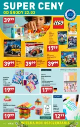 Gazetka promocyjna Aldi - Pełen katalog - Gazetka - ważna od 25.03 do 25.03.2023 - strona 28 - produkty: Ser, Samochód, Papier, Cukier, Marker, Wywrotka, Klej, LEGO, Lampion, Wóz strażacki, Dzieci, Klocki, Drewniane klocki