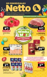 Gazetka promocyjna Netto - Od Poniedziałku - Gazetka - ważna od 13.04 do 13.04.2025 - strona 1 - produkty: Piwa, Piwo, Gra, Szynka wieprzowa, Jaja, Kawa mielona, Kawa, Kosz, Tyskie, Szynka, Pomidor malinowy, Kokos, Mleko