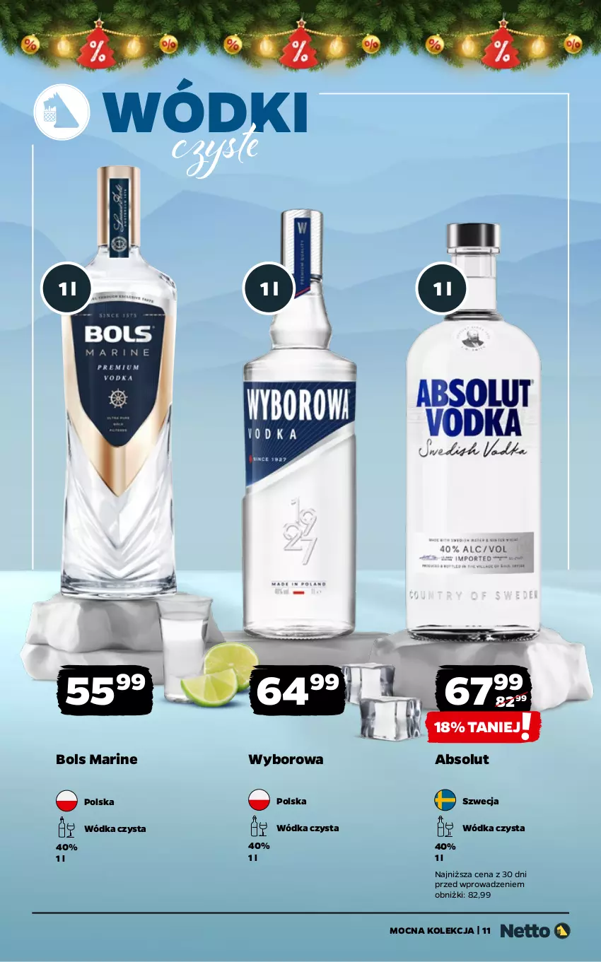 Gazetka promocyjna Netto - Alkohole - Mocne - ważna 08.12 do 21.12.2025 - strona 11 - produkty: Absolut, Bols, Wódka, Wyborowa