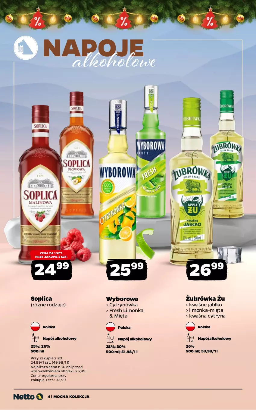 Gazetka promocyjna Netto - Alkohole - Mocne - ważna 08.12 do 21.12.2025 - strona 4 - produkty: Limonka, Mięta, Napój, Napoje, Soplica, Wyborowa