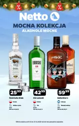 Gazetka promocyjna Netto - Alkohole - Mocne - Gazetka - ważna od 21.12 do 21.12.2025 - strona 1 - produkty: Koc, Gin, Wódka, Whisky, Alkohole, Ballantine's