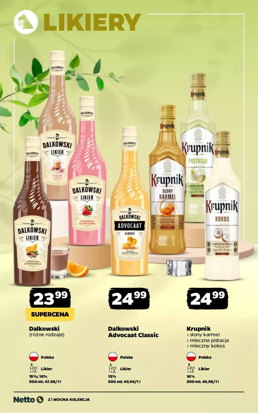 Gazetka promocyjna Netto - Alkohole - Mocne - ważna 13.04 do 26.04.2026 - strona 2 - produkty: Advocaat, Kokos, Krupnik, Likier