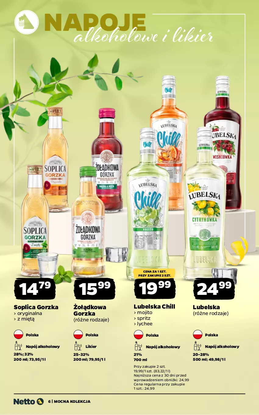 Gazetka promocyjna Netto - Alkohole - Mocne - ważna 13.04 do 26.04.2026 - strona 6 - produkty: Gin, Likier, Napój, Napoje, Soplica