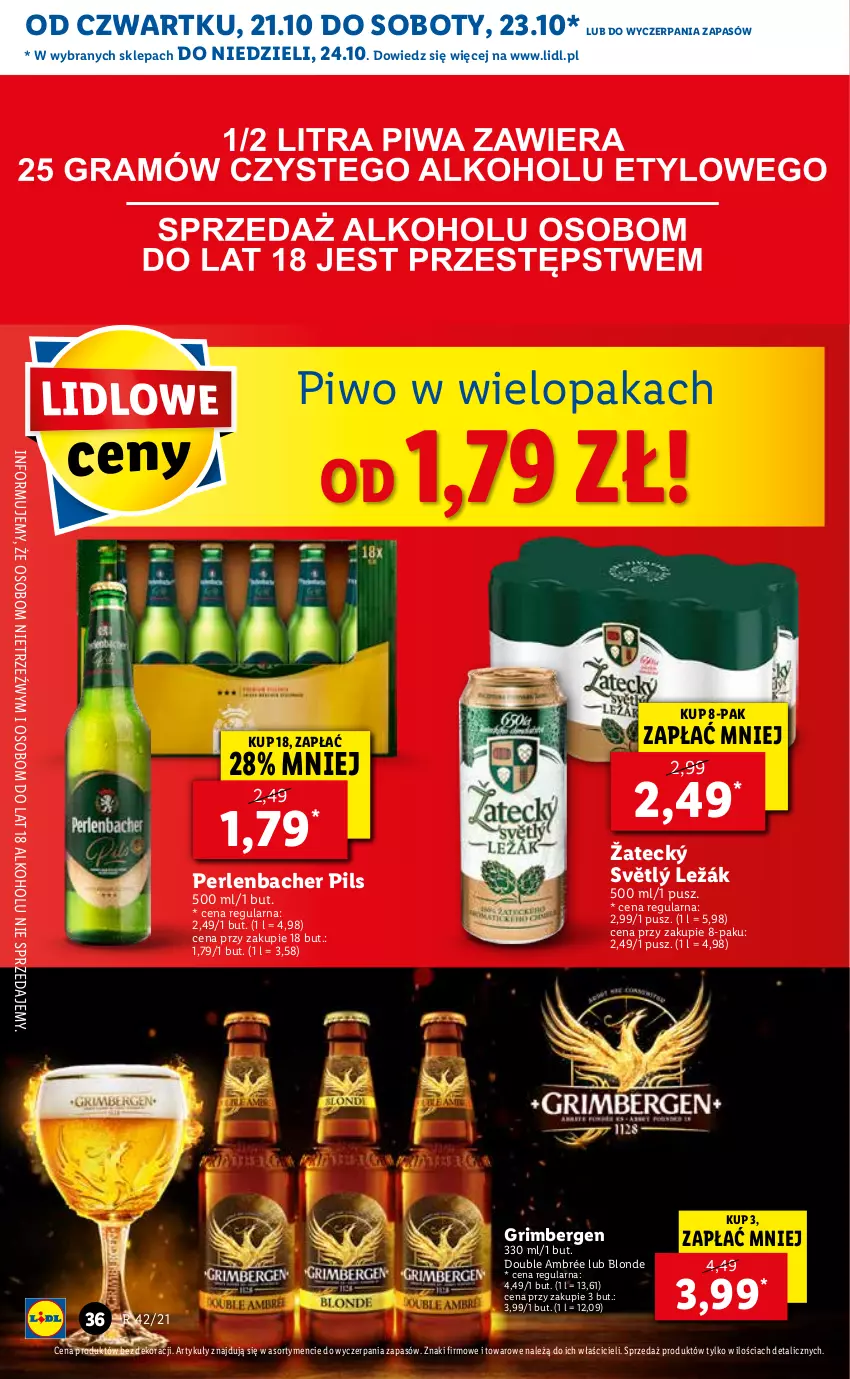 Gazetka promocyjna Lidl - GAZETKA - ważna 21.10 do 24.10.2021 - strona 36 - produkty: NBA, Piwo