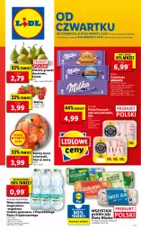 Gazetka promocyjna Lidl - GAZETKA - Gazetka - ważna od 24.10 do 24.10.2021 - strona 1 - produkty: Kurczak, Ser, Por, Mus, Jaja, Gruszki, Maliny, Czekolada, Woda mineralna, Deser, Woda, Obraz, Oreo, Milka, Magnez
