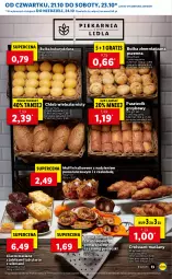 Gazetka promocyjna Lidl - GAZETKA - Gazetka - ważna od 24.10 do 24.10.2021 - strona 13 - produkty: Por, Gra, Croissant, Chleb wieloziarnisty, Chleb, Donut, Bułka, Jabłka