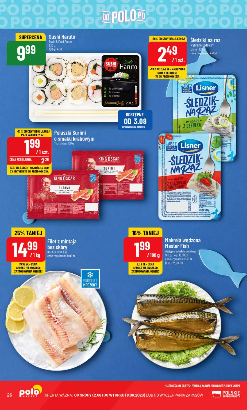 Gazetka promocyjna PoloMarket - Gazetka pomocyjna - ważna 02.08 do 08.08.2023 - strona 26 - produkty: Fa, Surimi