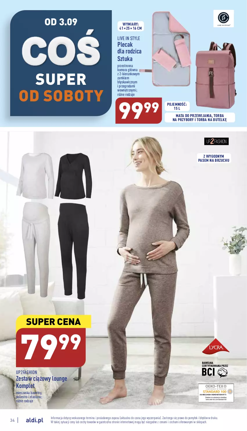 Gazetka promocyjna Aldi - Pełny katalog - ważna 29.08 do 03.09.2022 - strona 34 - produkty: Fa, Plecak, Torba