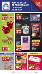 Gazetka promocyjna Aldi - Pełny katalog - Gazetka - ważna od 03.09 do 03.09.2022 - strona 1 - produkty: Kurczak, Zestaw wkrętaków, Ser, Gra, Jaja, Papryka czerwona, Papryka, Mięsne specjały, Kiwi, Szynka konserwowa, Szynka, Serek, Wkręt, Hochland, Baton, Knoppers, Almette, Fa