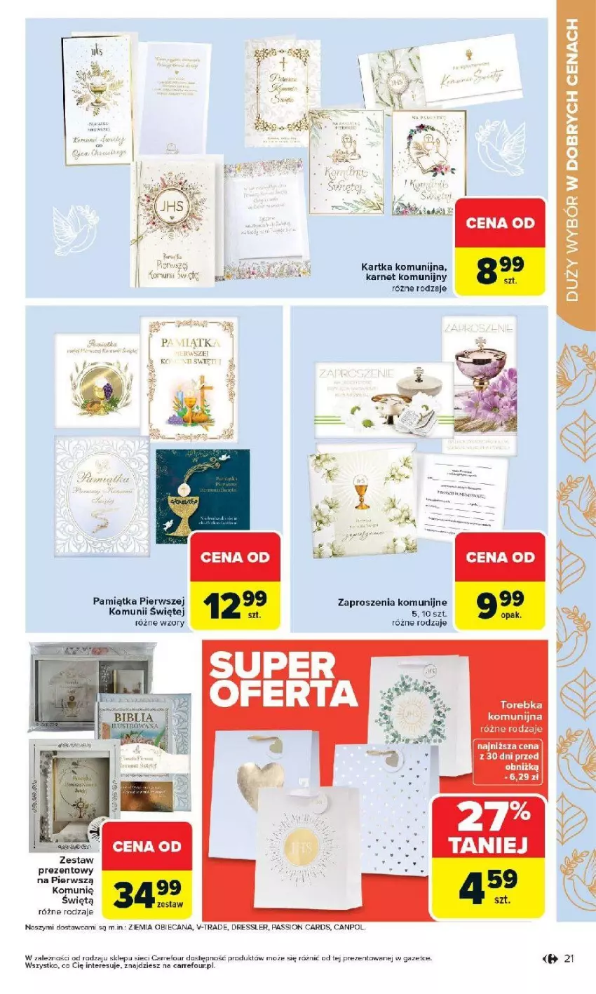 Gazetka promocyjna Carrefour - Gazetka Łap super okazje od poniedziałku! - ważna 13.04 do 26.04.2026 - strona 21 - produkty: Canpol, Dres, Ser, Torebka, Zestaw prezentowy