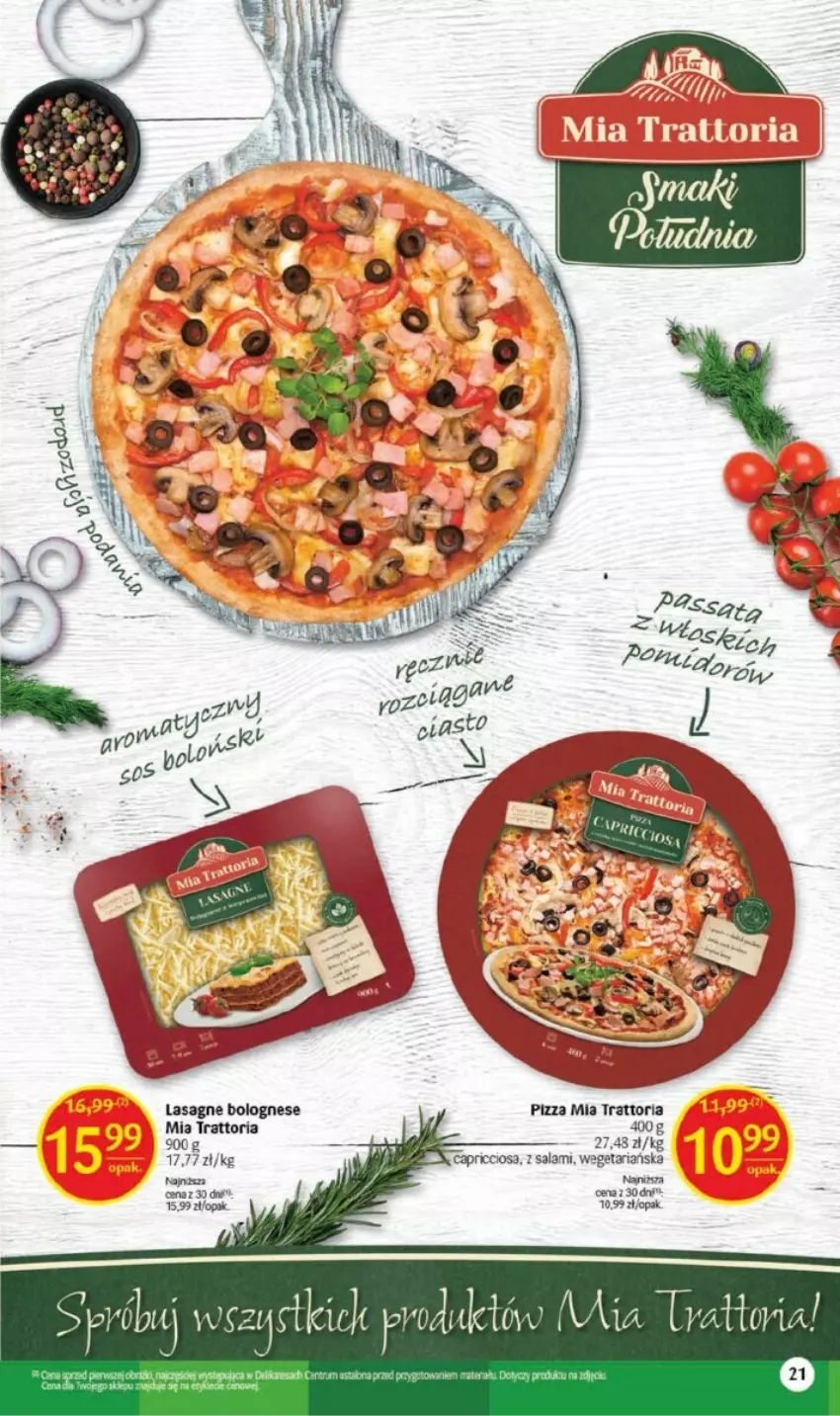 Gazetka promocyjna Delikatesy Centrum - ważna 10.08 do 16.08.2023 - strona 14 - produkty: AEG, Fa, Lasagne, Lasagne bolognese, Pizza, Salami
