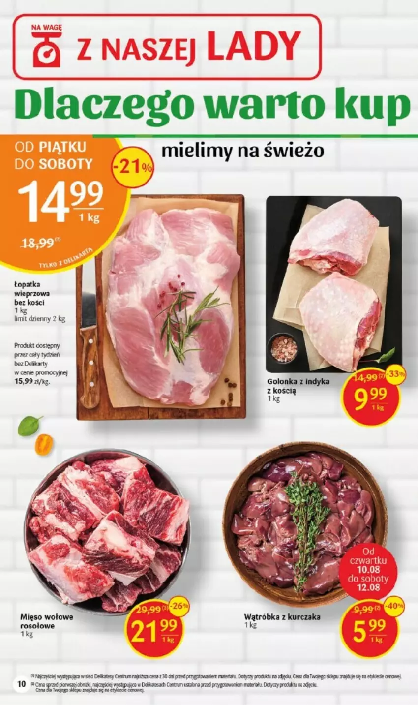 Gazetka promocyjna Delikatesy Centrum - ważna 10.08 do 16.08.2023 - strona 2 - produkty: Golonka z indyka, Kurczak, LANA, Mięso, Mięso wołowe, Rum, Tera