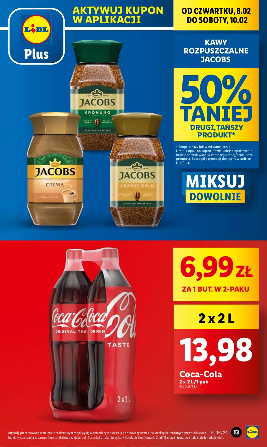 Gazetka promocyjna Lidl - GAZETKA - ważna 08.02 do 10.02.2024 - strona 15 - produkty: Coca-Cola, Jacobs, Olej