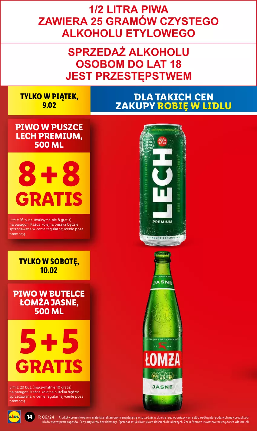Gazetka promocyjna Lidl - GAZETKA - ważna 08.02 do 10.02.2024 - strona 16 - produkty: Gra, Lech Premium, Olej, Piwo