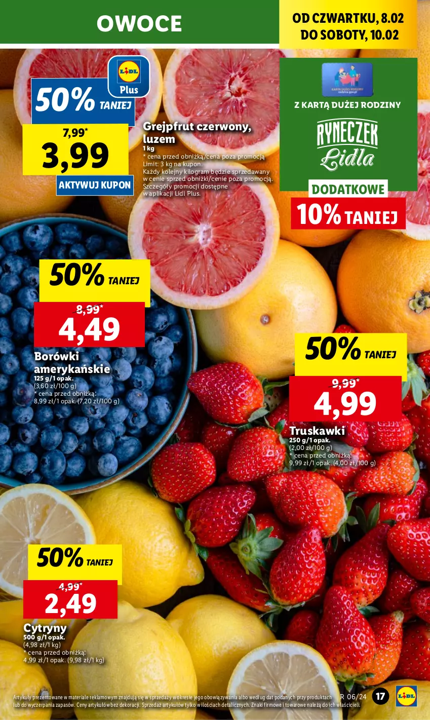 Gazetka promocyjna Lidl - GAZETKA - ważna 08.02 do 10.02.2024 - strona 19 - produkty: Chleb, Cytryny, Gra, Grejpfrut, Olej, Owoce, Ser, Truskawki