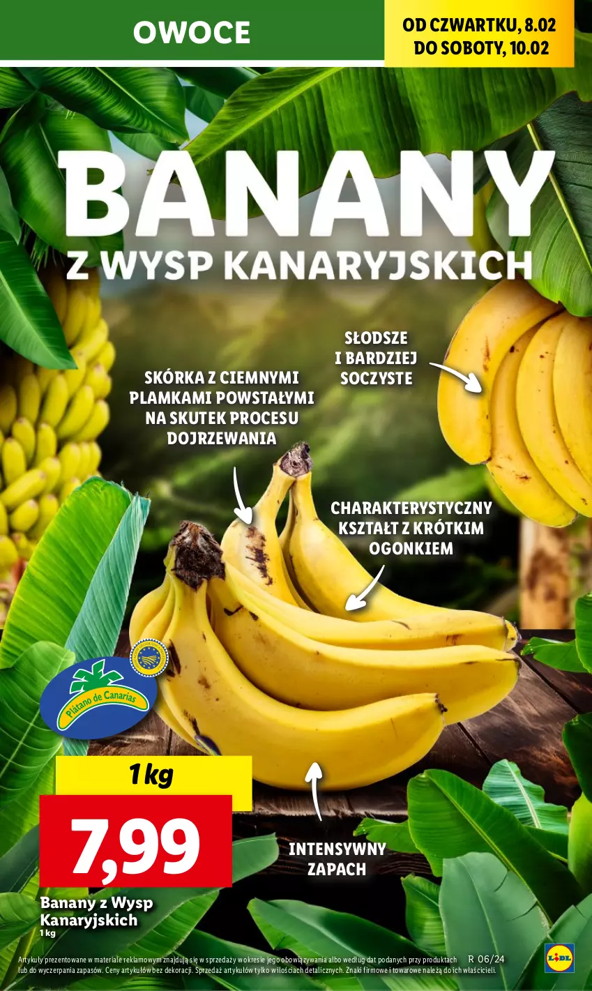 Gazetka promocyjna Lidl - GAZETKA - ważna 08.02 do 10.02.2024 - strona 23 - produkty: Banany, Owoce