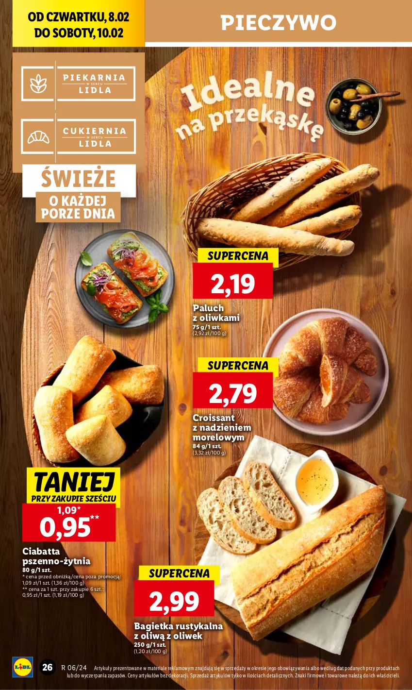 Gazetka promocyjna Lidl - GAZETKA - ważna 08.02 do 10.02.2024 - strona 32 - produkty: Bagietka, Ciabatta, Croissant, Piec, Pieczywo, Por, Rust