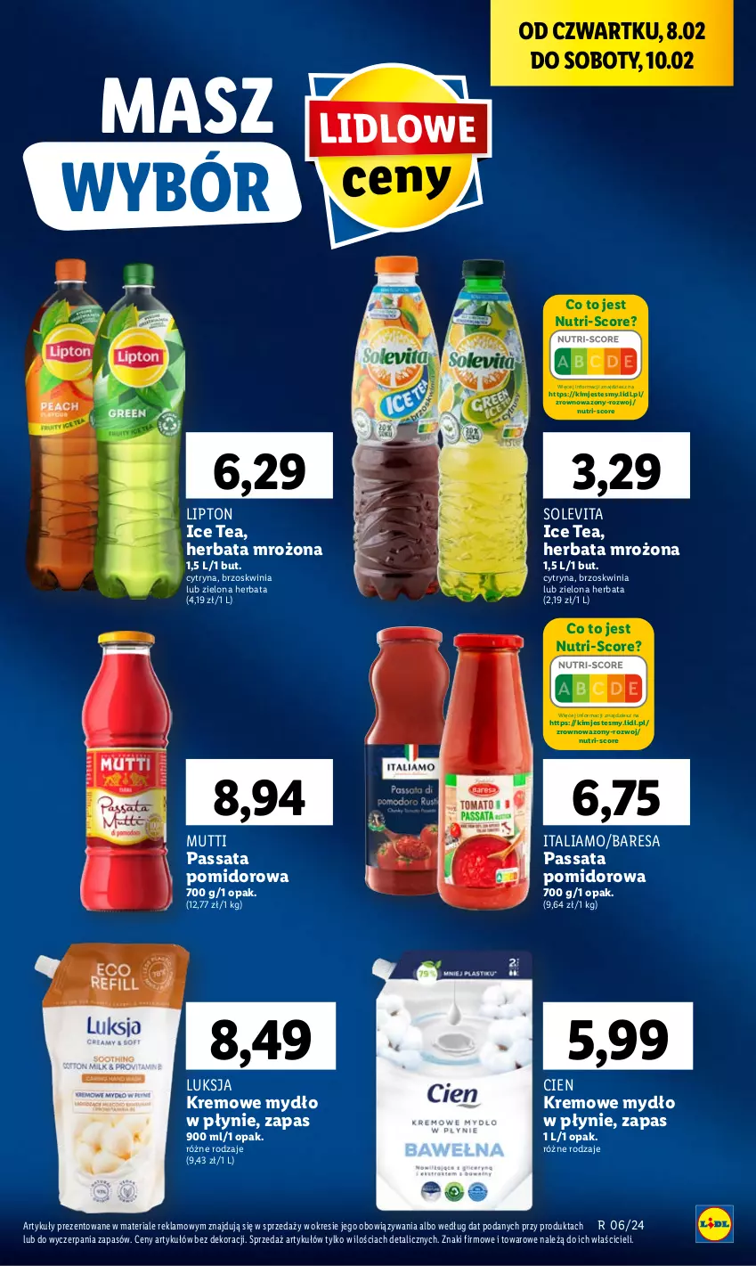 Gazetka promocyjna Lidl - GAZETKA - ważna 08.02 do 10.02.2024 - strona 43 - produkty: Herbata, Ice tea, Lipton, Luksja, Mydło, Mydło w płynie, Wazon