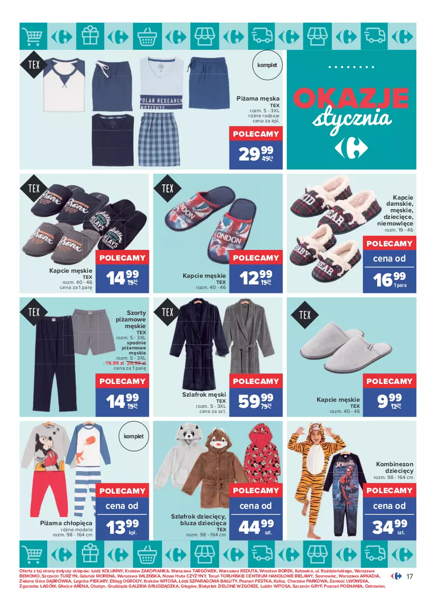 Gazetka promocyjna Carrefour - Gazetka Carrefour Okazje stycznia - ważna 03.01 do 31.01.2022 - strona 17 - produkty: Bluza, Dzieci, Gry, Kapcie, Kombinezon, Piżama, Rum, Sos, Spodnie, Szlafrok, Szorty