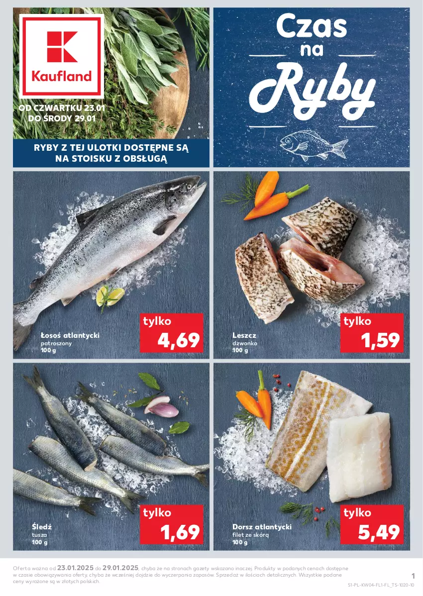 Gazetka promocyjna Kaufland - Kaufland - ważna 23.01 do 29.01.2025 - strona 1 - produkty: Dorsz, Tusz