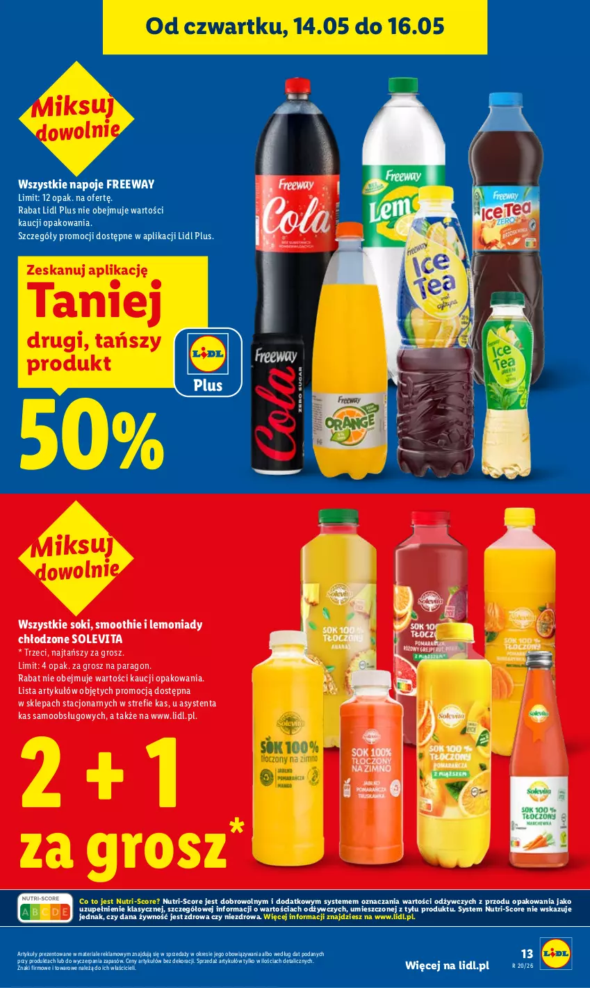 Gazetka promocyjna Lidl - Gazetka ważna od 14.05 do 16.05 - ważna 14.05 do 16.05.2026 - strona 13 - produkty: Napoje, Smoothie, Sok