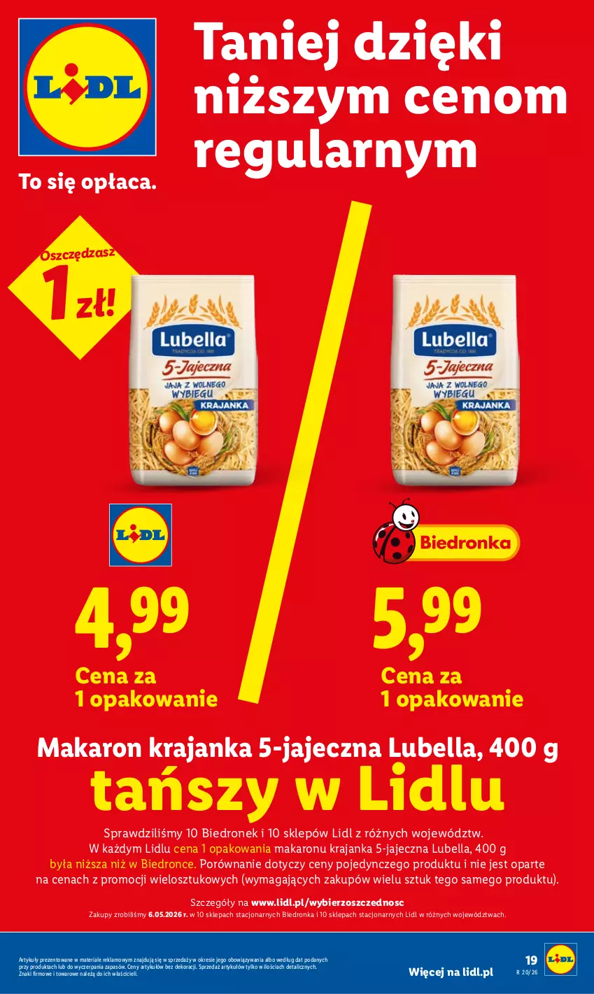 Gazetka promocyjna Lidl - Gazetka ważna od 14.05 do 16.05 - ważna 14.05 do 16.05.2026 - strona 19 - produkty: Bell, Bella, Lubella, Makaron, Por