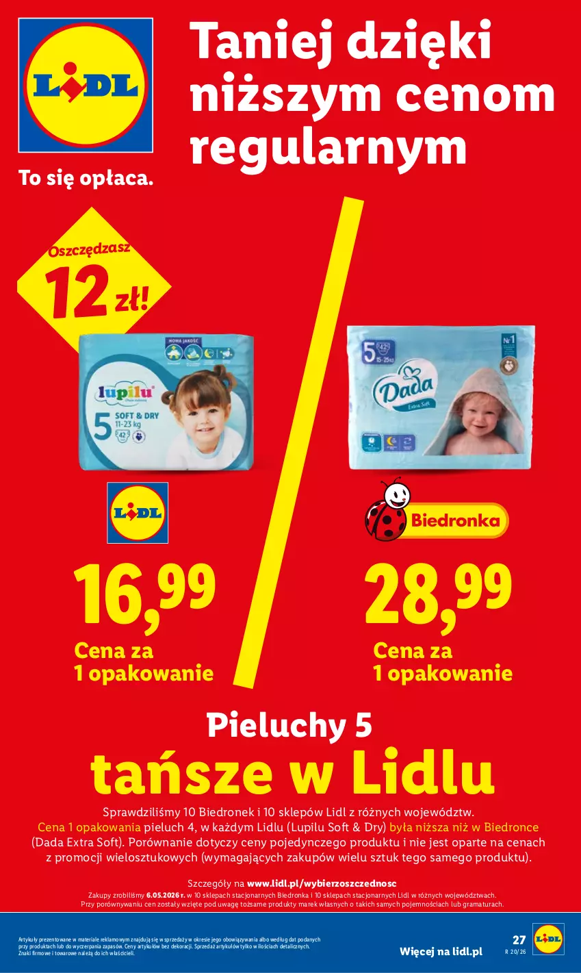 Gazetka promocyjna Lidl - Gazetka ważna od 14.05 do 16.05 - ważna 14.05 do 16.05.2026 - strona 27 - produkty: Dada, Gra, Pieluchy, Por, Rama