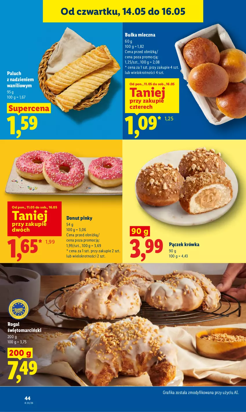 Gazetka promocyjna Lidl - Gazetka ważna od 14.05 do 16.05 - ważna 14.05 do 16.05.2026 - strona 46 - produkty: Bułka, Donut, Gra, Grafika, Pączek, Rogal