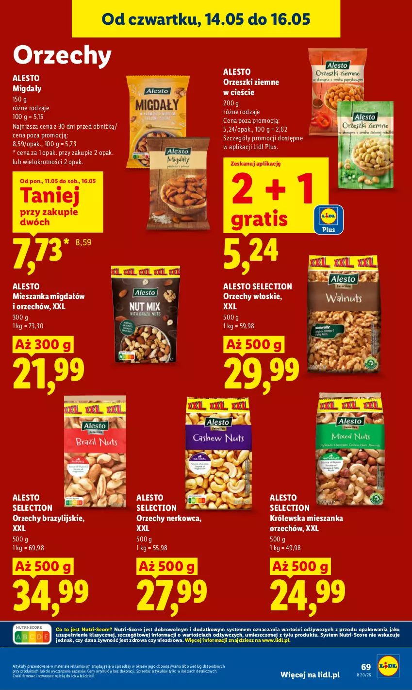 Gazetka promocyjna Lidl - Gazetka ważna od 14.05 do 16.05 - ważna 14.05 do 16.05.2026 - strona 75 - produkty: Gra, Migdały, Orzechy włoskie, Orzeszki, Orzeszki ziemne