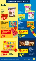 Gazetka promocyjna Lidl - Gazetka ważna od 14.05 do 16.05 - Gazetka - ważna od 16.05 do 16.05.2026 - strona 63 - produkty: Nutella, Kaktus, Lody, Algida, Ferrero, Arbuz, Nestlé, LG