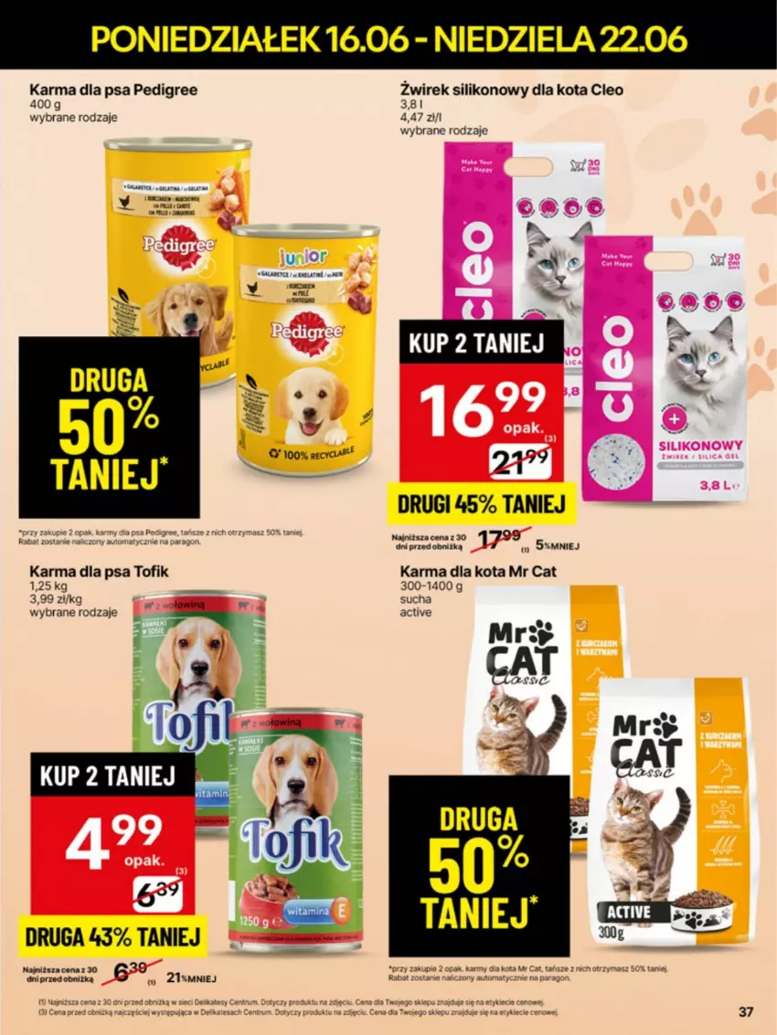 Gazetka promocyjna Delikatesy Centrum - Franczyza DC25 Poniedziałek - ważna 16.06 do 22.06.2025 - strona 37 - produkty: EPEE, Pedigree