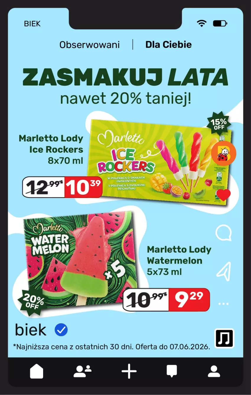 Gazetka promocyjna Biedronka - Gazetka - ważna 05.06 do 12.06.2026 - strona 10 - produkty: Lody, Melon, Ser