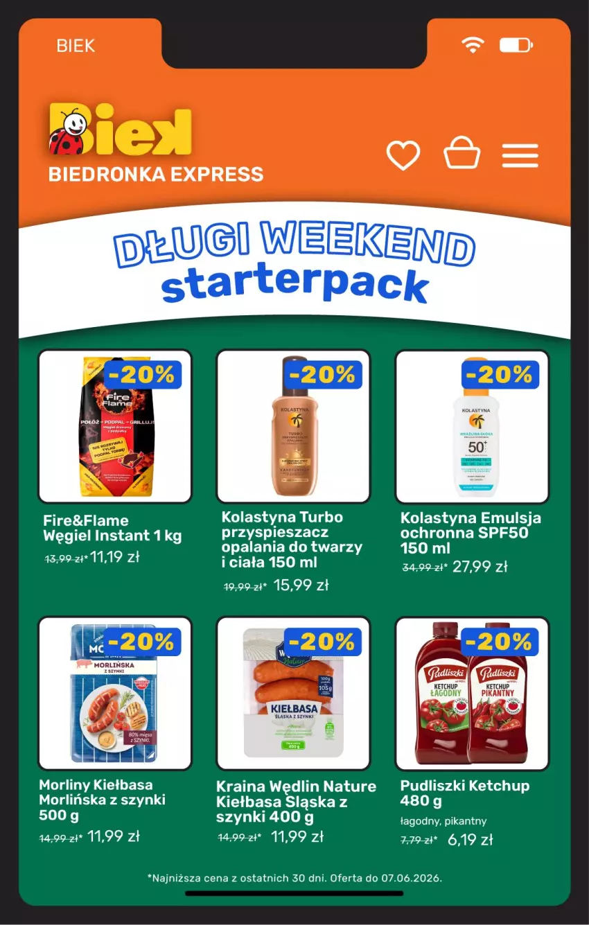 Gazetka promocyjna Biedronka - Gazetka - ważna 05.06 do 12.06.2026 - strona 5 - produkty: Emulsja, Ketchup, Kiełbasa, Morliny, Pudliszki