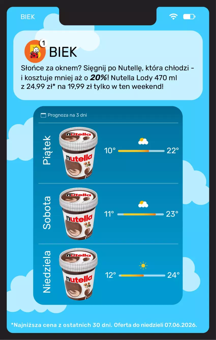 Gazetka promocyjna Biedronka - Gazetka - ważna 05.06 do 12.06.2026 - strona 9 - produkty: Kosz, Lody, Nutella
