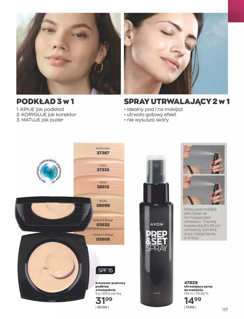 Gazetka promocyjna Avon - Katalog Avon 2/2023 kampania luty - ważna 01.02 do 28.02.2023 - strona 117 - produkty: Booster, LG, Makijaż, Podkład, Puder