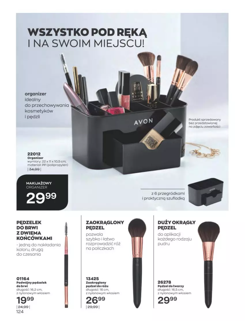 Gazetka promocyjna Avon - Katalog Avon 2/2023 kampania luty - ważna 01.02 do 28.02.2023 - strona 124 - produkty: Fa, Makijaż, Organizer, Pędzel do różu