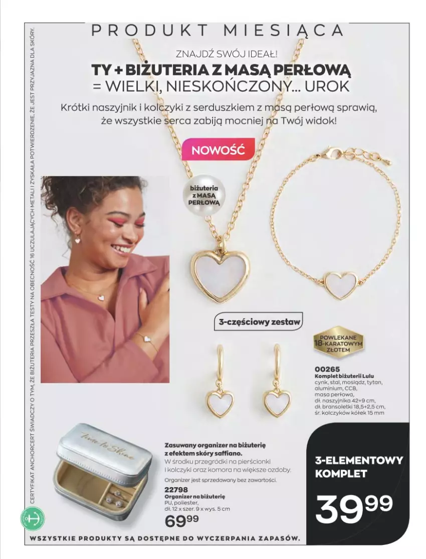 Gazetka promocyjna Avon - Katalog Avon 2/2023 kampania luty - ważna 01.02 do 28.02.2023 - strona 127 - produkty: Bizuteria, Cynk, Kolczyki, Naszyjnik, Organizer, Ser, Tytan