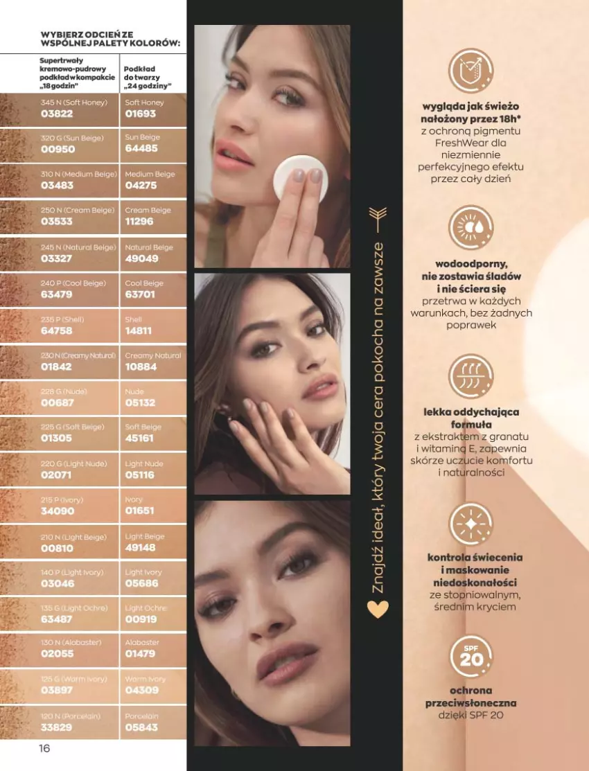 Gazetka promocyjna Avon - Katalog Avon 2/2023 kampania luty - ważna 01.02 do 28.02.2023 - strona 16 - produkty: Cień, Gra, Granat, Podkład, Por, Top