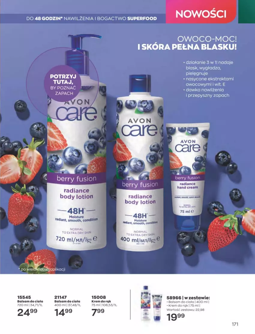 Gazetka promocyjna Avon - Katalog Avon 2/2023 kampania luty - ważna 01.02 do 28.02.2023 - strona 171 - produkty: Balsam do ciała, Body, Fa, Fusion, Gry, Krem do rąk