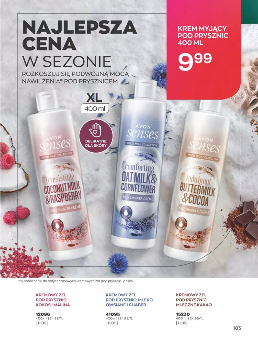 Gazetka promocyjna Avon - Katalog Avon 2/2023 kampania luty - ważna 01.02 do 28.02.2023 - strona 183 - produkty: Kakao, Kokos, Kosz, Mleko, Por