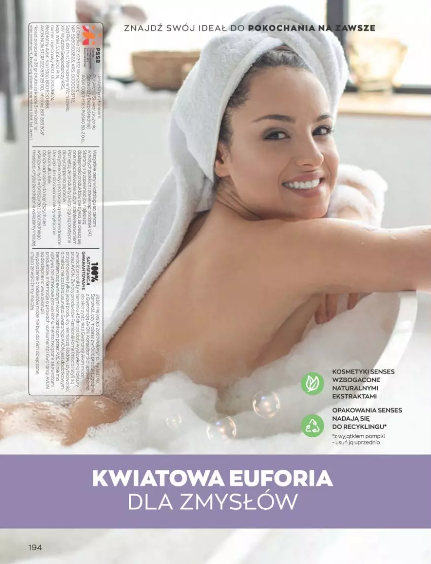 Gazetka promocyjna Avon - Katalog Avon 2/2023 kampania luty - ważna 01.02 do 28.02.2023 - strona 194 - produkty: Fa, Koc, Senses