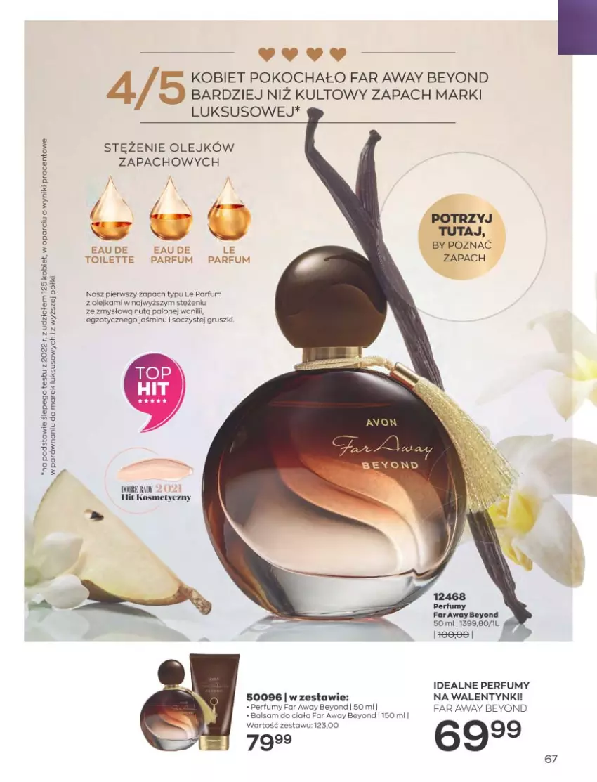 Gazetka promocyjna Avon - Katalog Avon 2/2023 kampania luty - ważna 01.02 do 28.02.2023 - strona 67 - produkty: Fa, Gruszki, Koc, Olej, Perfum, Por