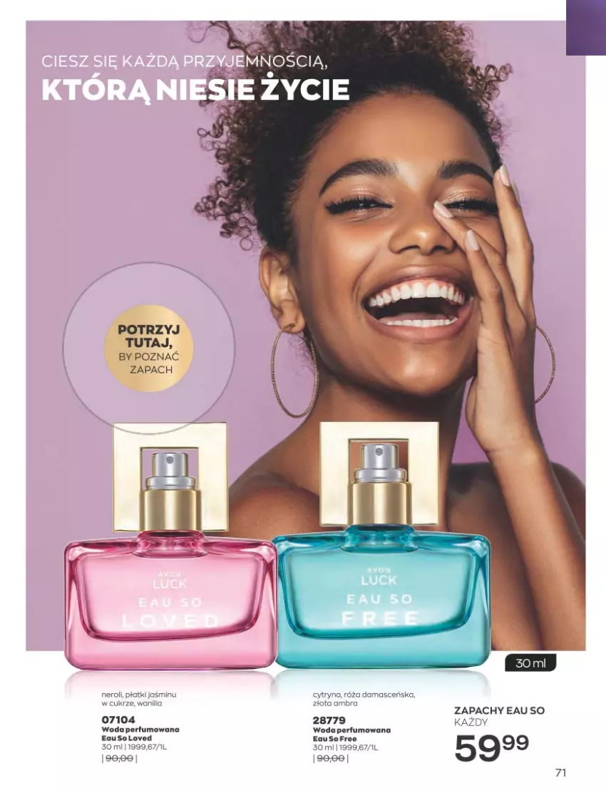 Gazetka promocyjna Avon - Katalog Avon 2/2023 kampania luty - ważna 01.02 do 28.02.2023 - strona 71 - produkty: Perfum, Róża, Woda, Woda perfumowana