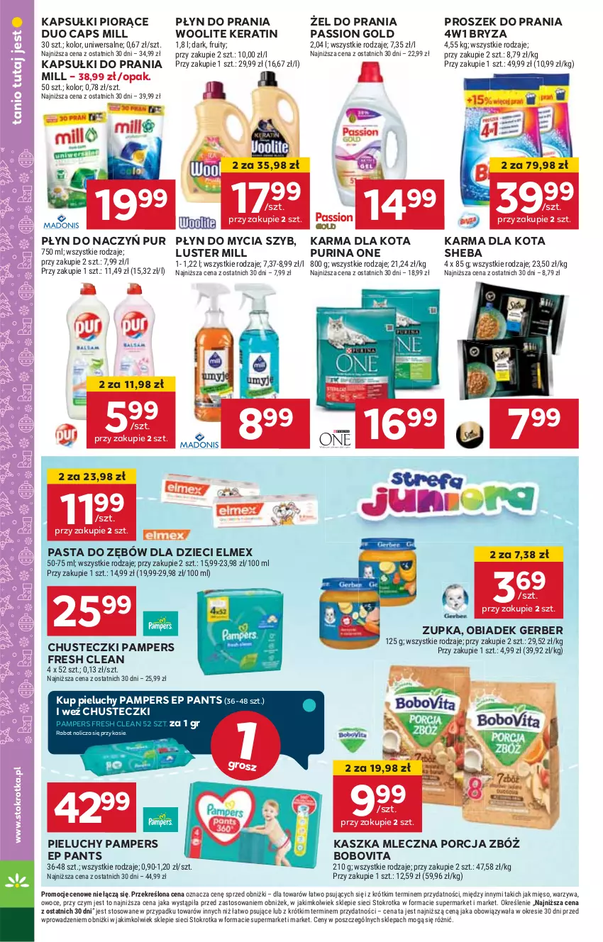 Gazetka promocyjna Stokrotka - Supermarket - ważna 28.11 do 04.12.2024 - strona 40 - produkty: BoboVita, Bryza, Chusteczki, Dzieci, Elmex, Gerber, HP, Kapsułki do prania, Pampers, Pasta do zębów, Pieluchy, Płyn do mycia, Płyn do prania, Por, Proszek do prania, Pur, Purina, Sheba, Woolite