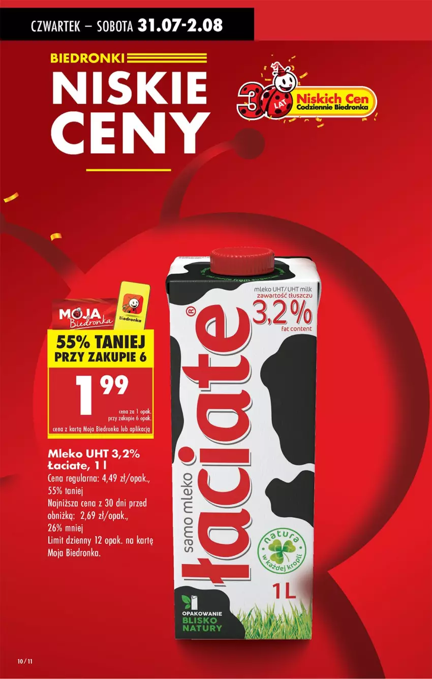 Gazetka promocyjna Biedronka - Od Czwartku - ważna 31.07 do 06.08.2025 - strona 12 - produkty: Mleko