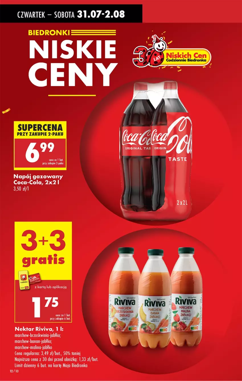 Gazetka promocyjna Biedronka - Od Czwartku - ważna 31.07 do 06.08.2025 - strona 14 - produkty: Coca-Cola, Napój, Napój gazowany, Nektar