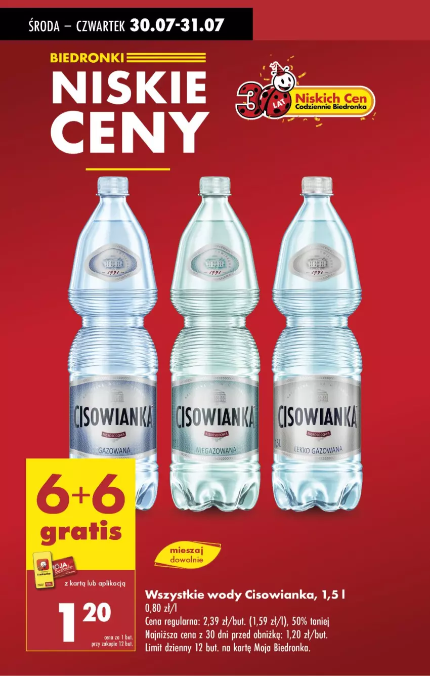 Gazetka promocyjna Biedronka - Od Czwartku - ważna 31.07 do 06.08.2025 - strona 18 - produkty: Cisowianka