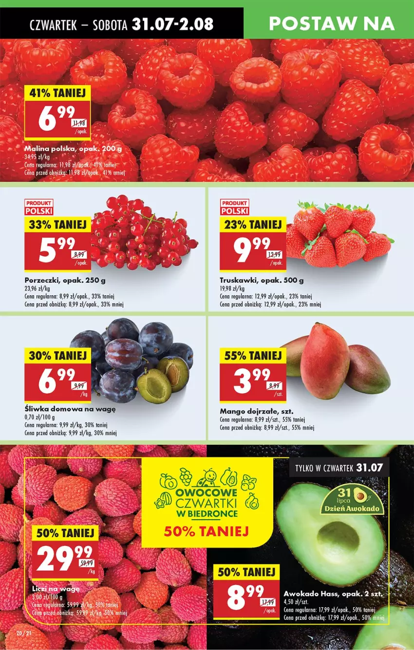 Gazetka promocyjna Biedronka - Od Czwartku - ważna 31.07 do 06.08.2025 - strona 28 - produkty: Mango, Por, Truskawki
